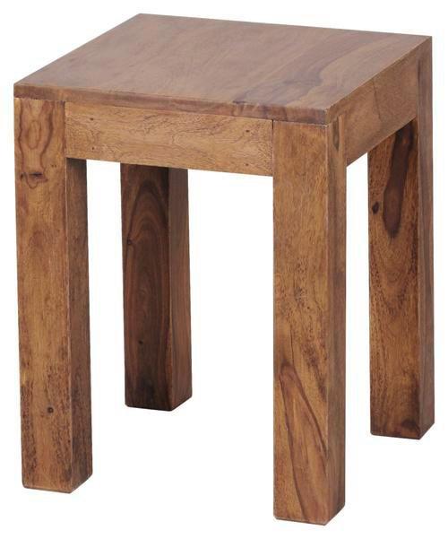 Beistelltisch Aus Echtholz Mumbai, Sheeshamholz - Sheeshamfarben, Design, Holz (35/35/45cm) - MID.YOU