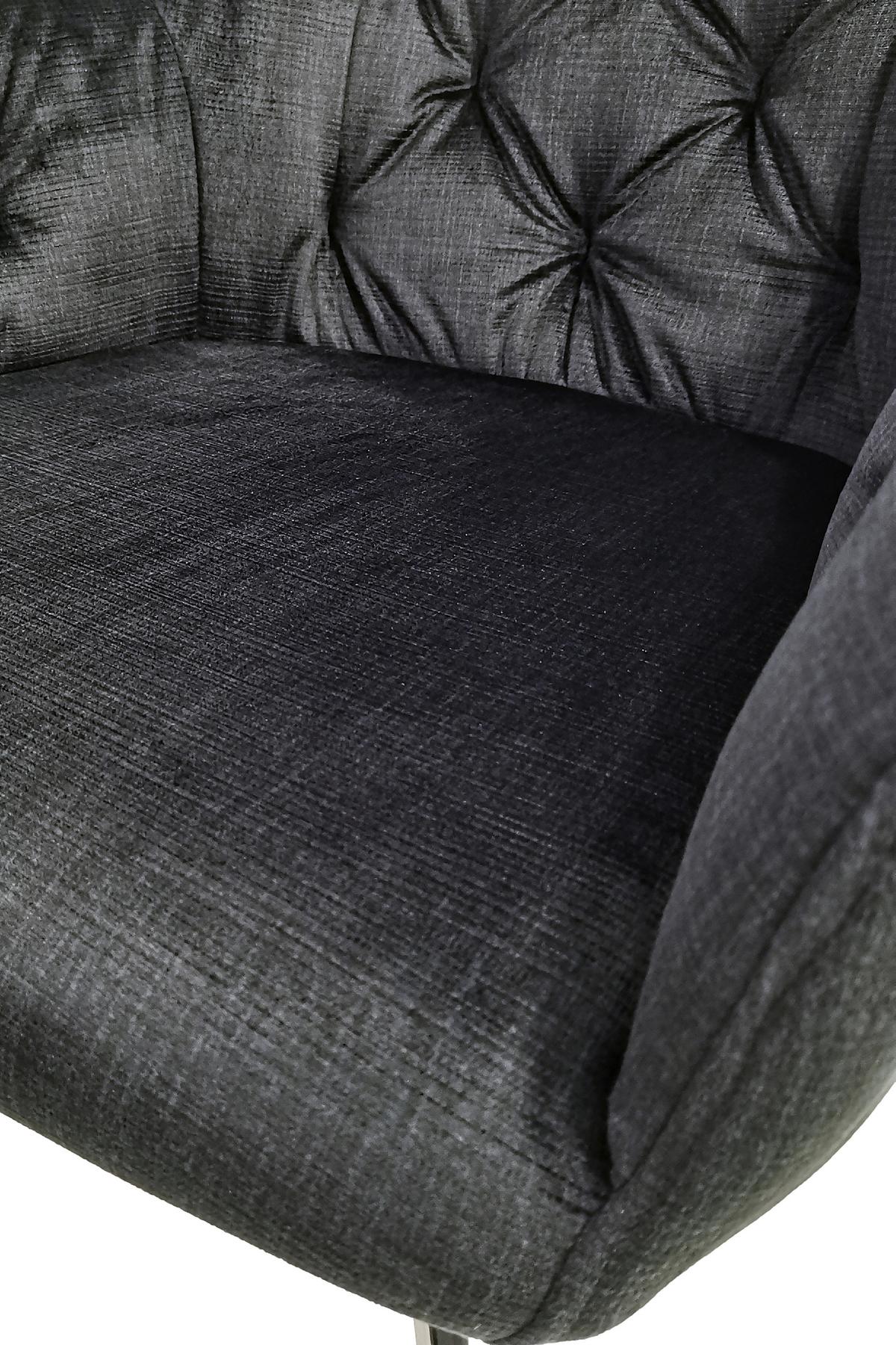 SADA STOLIČIEK S PODRÚČKAMI GEORGIA - čierna, Modern, kov/textil (57/85/62cm) - MID.YOU