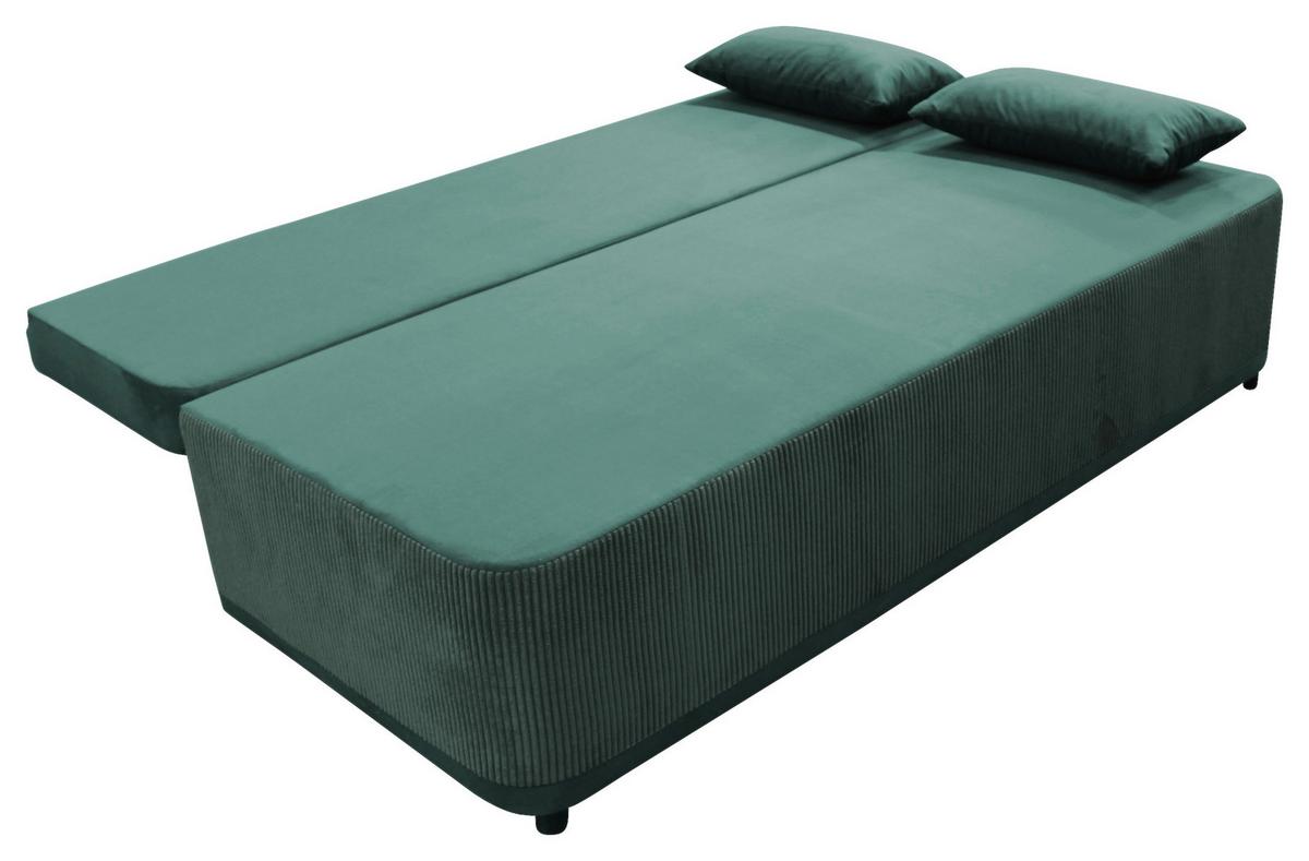 Schlafsofa Stella Grün B: 197 Cm - Schwarz/Grün, Design, Textil (197/90/83cm) - MID.YOU