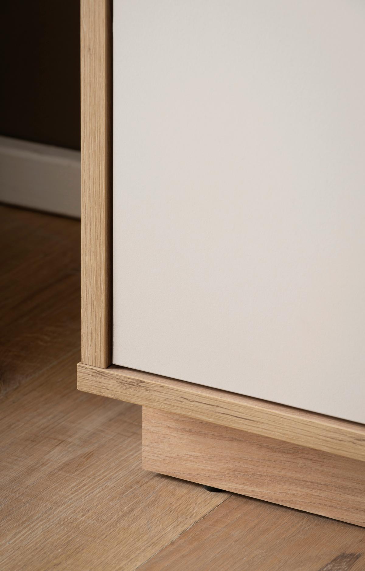 Highboard Sonora Kashmir/Eiche B: 164cm - Kaschmir/Eiche Artisan, Design, Glas/Holzwerkstoff (164/138/40cm) - MID.YOU