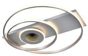 LED-Deckenleuchte Camilla - Silberfarben/Alufarben, Basics, Kunststoff/Metall (65/60/7,5cm) - Luca Bessoni