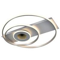 LED-Deckenleuchte Camilla - Silberfarben/Alufarben, Basics, Kunststoff/Metall (65/60/7,5cm) - Luca Bessoni