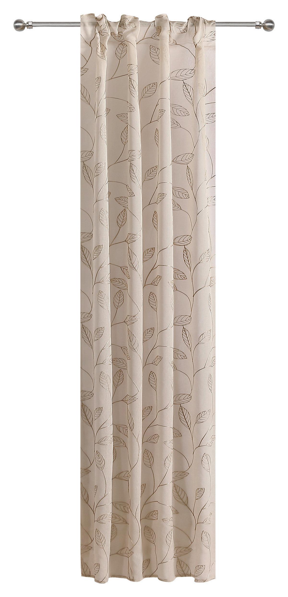 Készfüggöny Betty Kb. 140/245cm - taupe, Romantik / Landhaus, textil (140/245cm) - James Wood