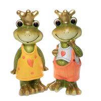 Dekofrosch Froschkönig - Gelb/Orange, Basics, Kunststoff/Stein (24/16/48cm)