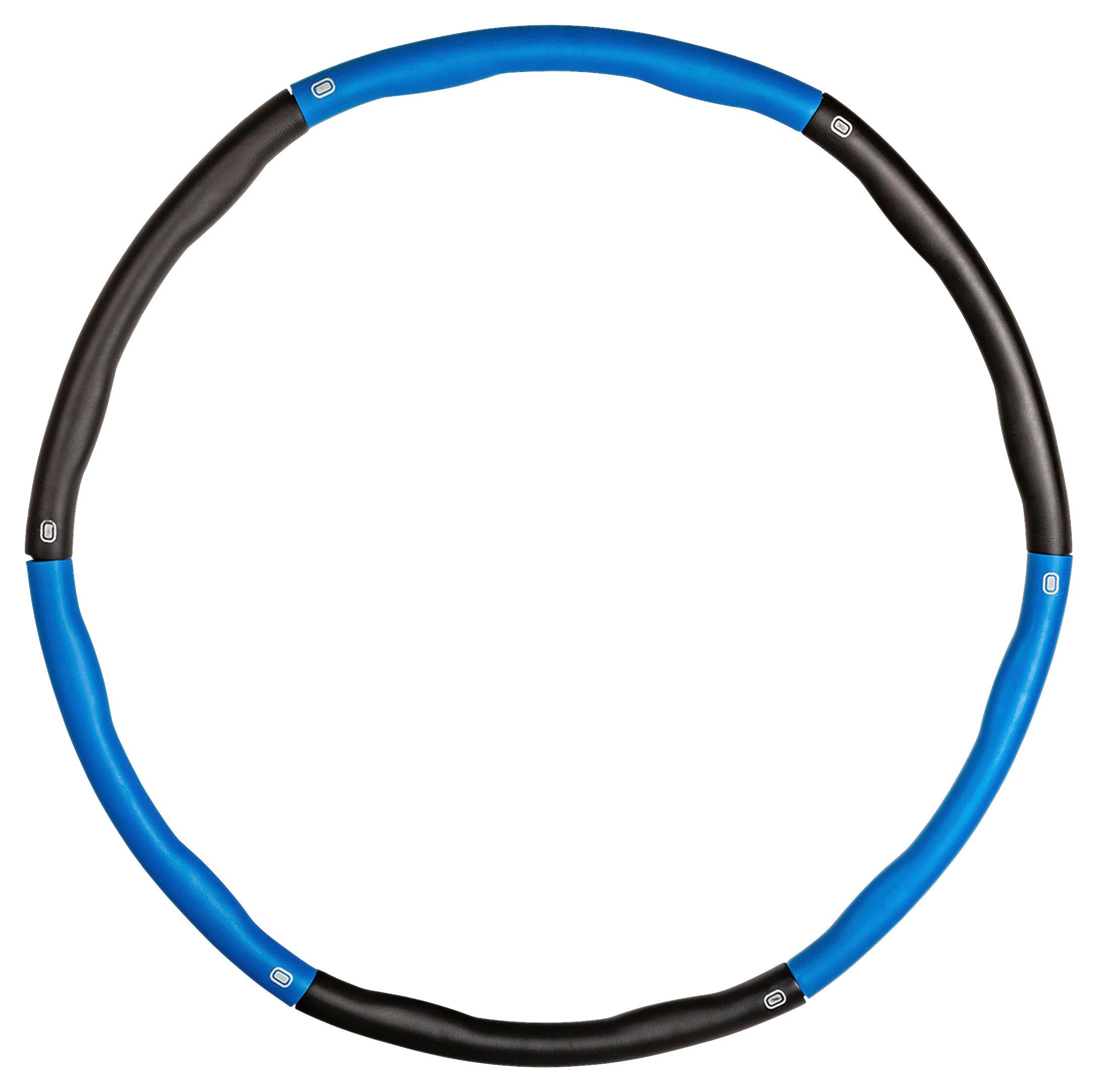 Hula-Hoop-Fitness-Reifen Fitness Hoop 1.2 Blau/Schwarz - Blau/Schwarz, KONVENTIONELL, Kunststoff (75 - 98cm)