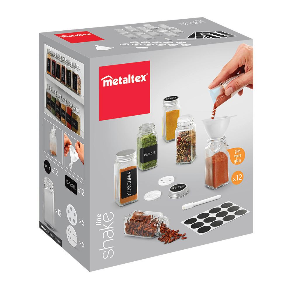 Fűszertartó Készlet 12 Darabos - Basics (18,7/21,6/9,7cm) - Metaltex