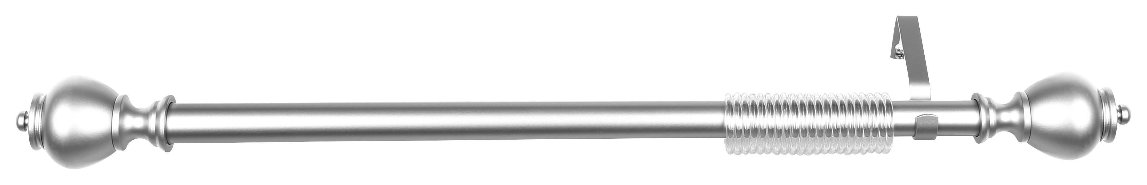 Rundstangengarnitur Belina, 1-lfg. - Silberfarben, ROMANTIK / LANDHAUS, Kunststoff/Metall (120cm) - James Wood
