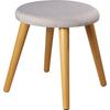 Hocker Skandi Holz Grau Sitz Gepolstert H: 42 Cm - Grau, Design, Textil (40/42/40cm) - Echtwerk