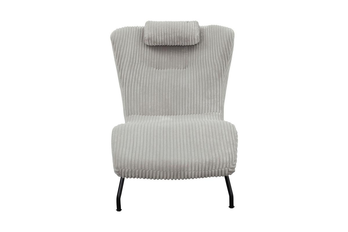 Relaxliege Hellgrau B: 80 Cm - Hellgrau/Schwarz, MODERN, Textil (80/82/180cm) - Livetastic