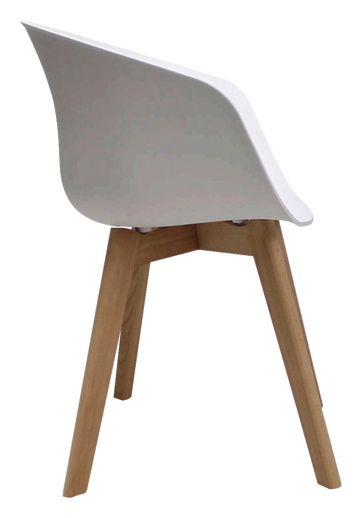 Armlehnstuhl-Set Noan - Naturfarben/Weiß, MODERN, Holz/Kunststoff (60/78,5/44cm) - MID.YOU