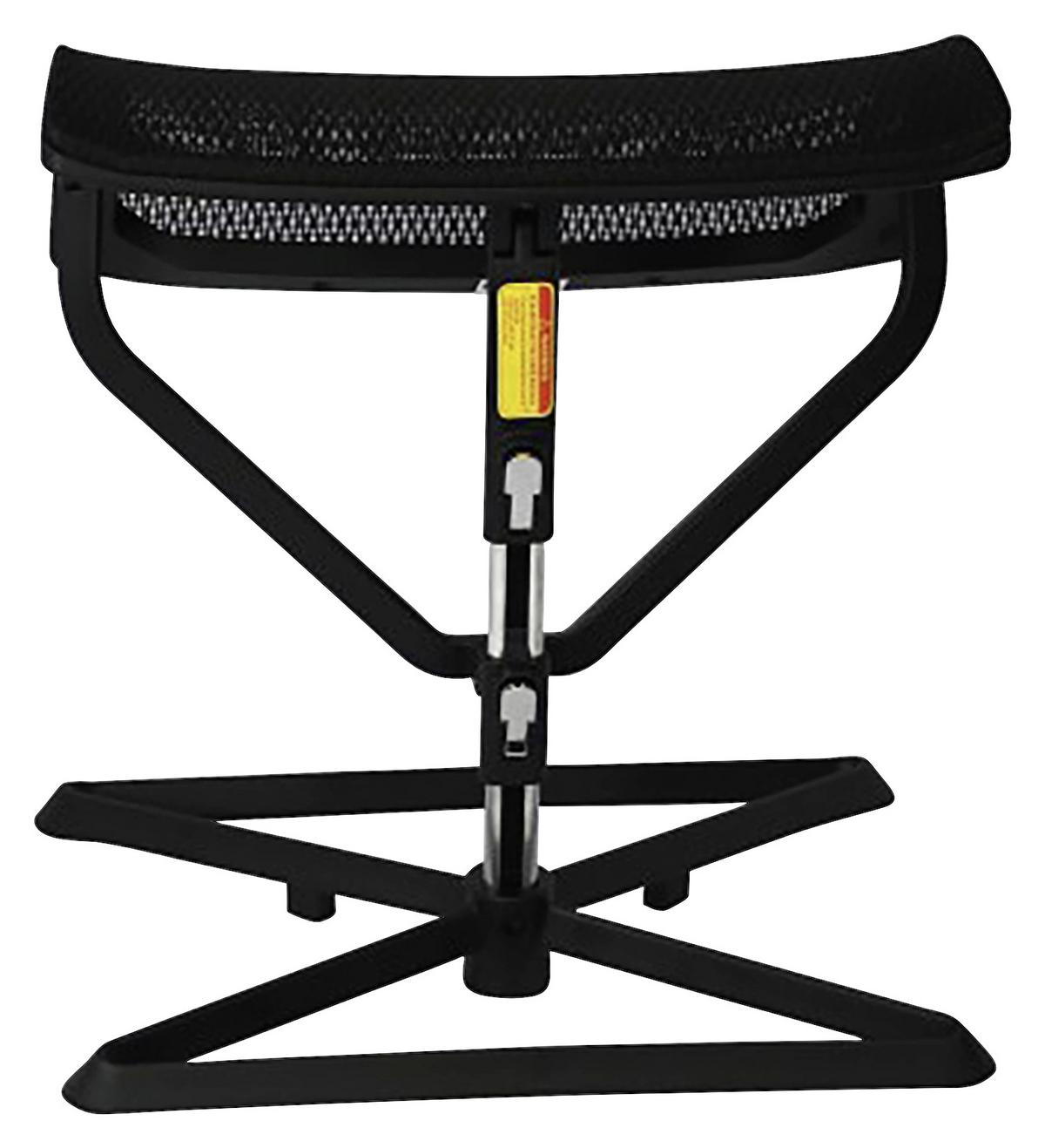 Kancelářska židle bez opěradla OTTOMANN černá - černá, Basics, kov/textil (43/46/33cm) - MID.YOU