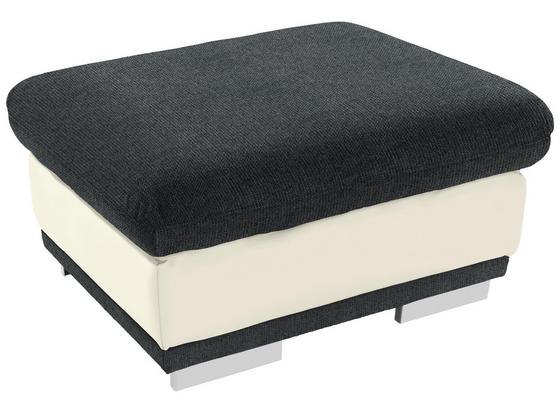 Hocker Seaside - Chromfarben/Creme, KONVENTIONELL, Textil (97/47/67cm) - Luca Bessoni Hocker Seaside - Chromfarben/Creme, KONVENTIONELL, Textil (97/47/67cm) - Luca Bessoni