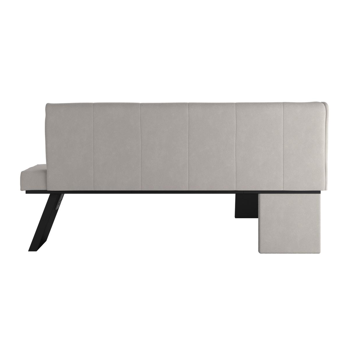 Eckbank Emma II - Beige/Schwarz, KONVENTIONELL, Holzwerkstoff/Textil (150/185cm)