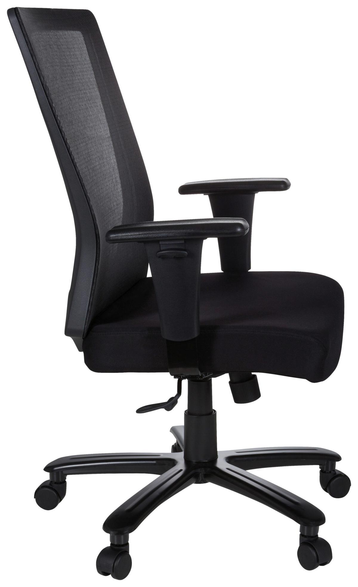 Drehstuhl XXL Extender - Chromfarben/Schwarz, MODERN, Kunststoff/Textil (72/120/65cm) - MID.YOU