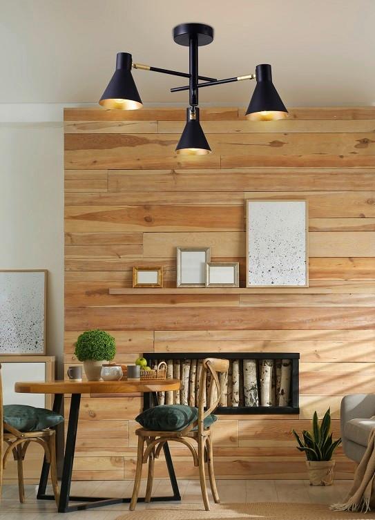 Deckenleuchte 33-70975 - Schwarz, Basics, Metall (48/48/26cm)