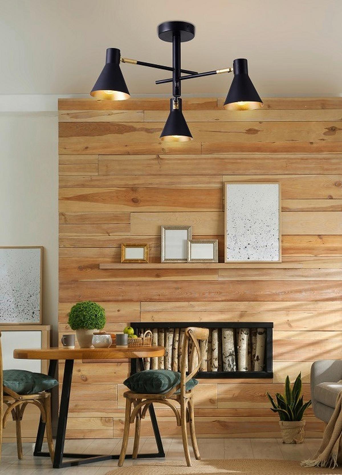 Deckenleuchte 33-70975 - Schwarz, Basics, Metall (48/48/26cm)