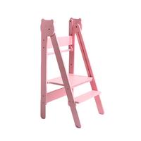 Lernturm Space Saving Pink - Pink, Basics, Holz (38/90cm)