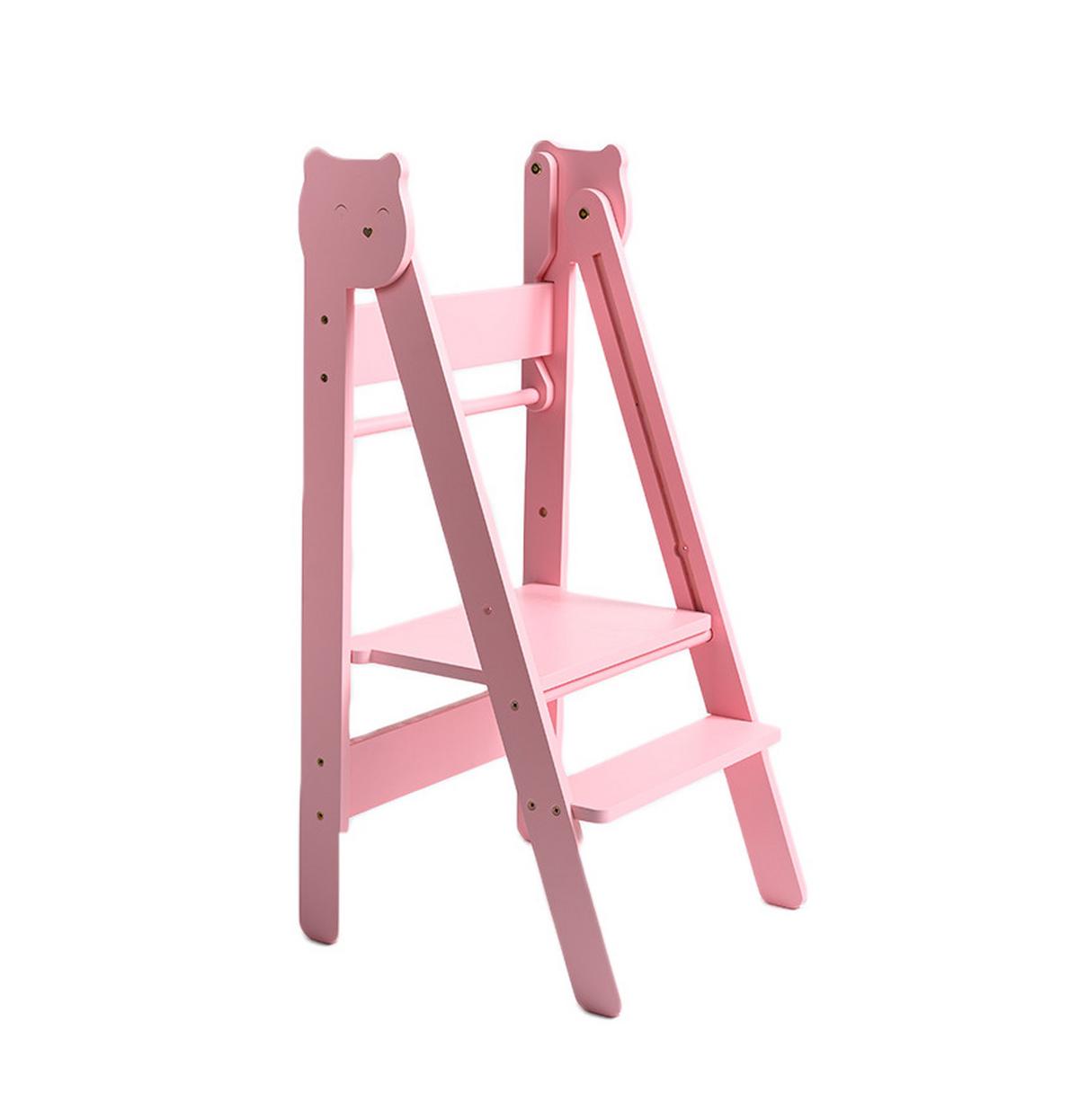 Lernturm Space Saving Pink - Pink, Basics, Holz (38/90cm)
