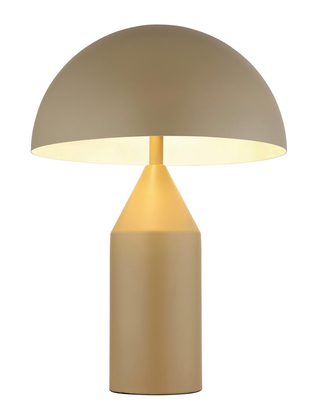Tischleuchte 21030s - Sandfarben/Weiß, Design, Metall (28/39cm) - Globo