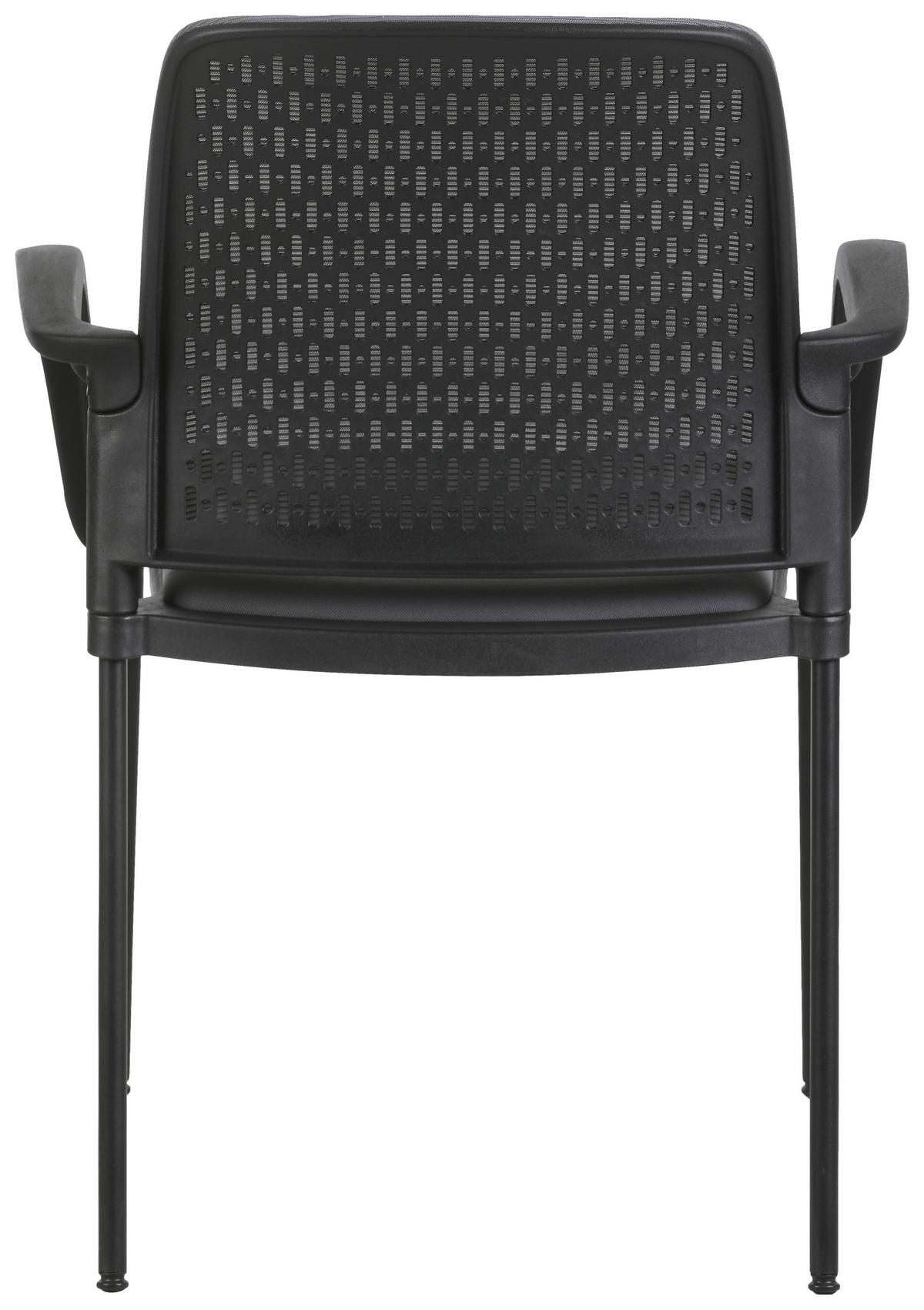Konferenční židle PISA - šedá/černá, Moderní, kov/textil (60/85/55cm)