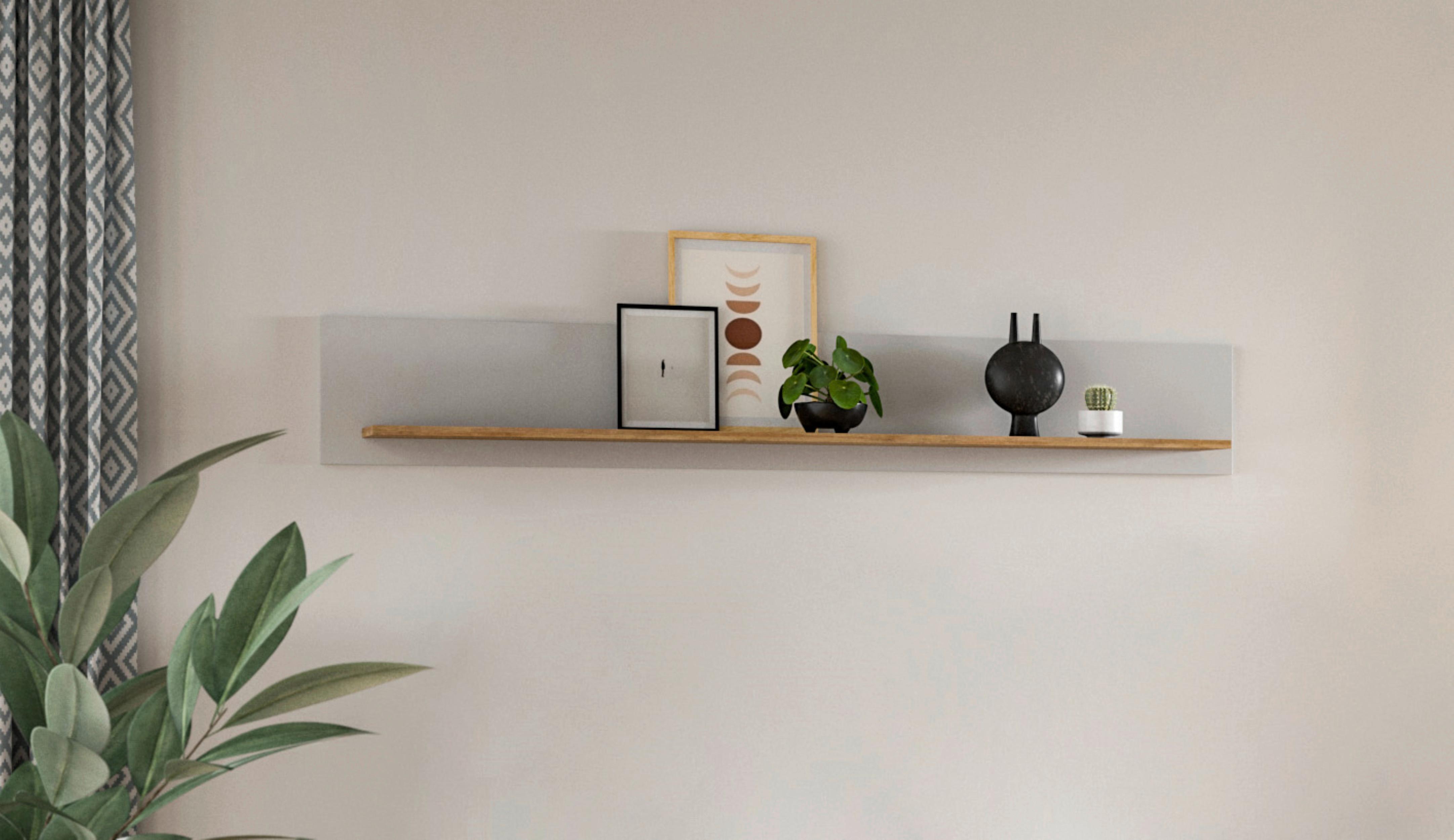 Wandboard Ashton Grau Rivera Eiche B: 150 cm - Eichefarben/Grau, Design, Holzwerkstoff (150/25/22cm) - MID.YOU