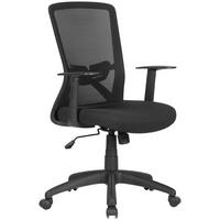 Drehstuhl Long Abwischbar Schwarz Bis 110 Kg - Schwarz, MODERN, Kunststoff/Textil (52,5/95,5-103/60,5cm) - MID.YOU