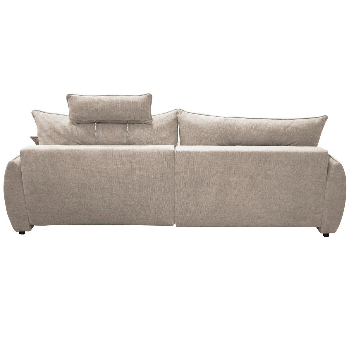 Ecksofa Fresh Beige 195x264 Cm - Beige/Schwarz, Design, Textil (195/264cm) - MID.YOU