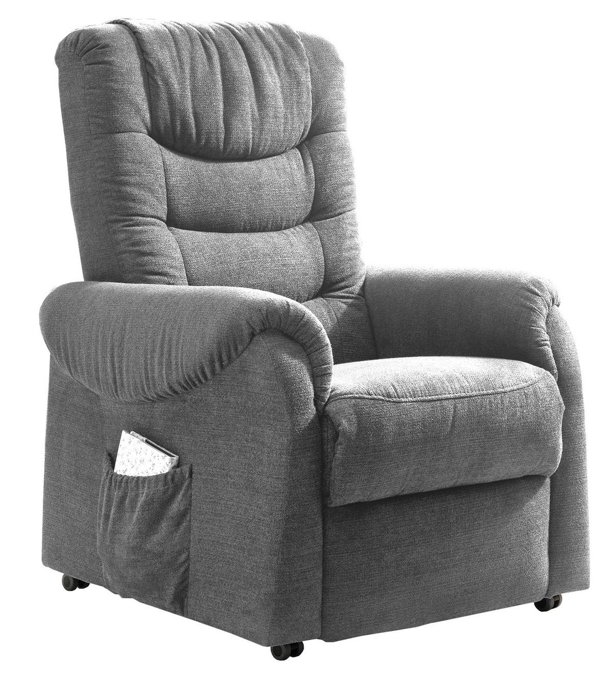 Fernsehsessel Nino Dunkelgrau B: 76 Cm - Dunkelgrün/Dunkelgrau, Design, Holz/Textil (76/106/94cm) - Livetastic