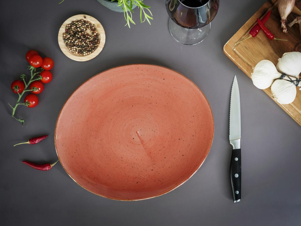 Steaktellerset Keramik, Rostfarben - Rostfarben, Basics, Keramik - Creatable