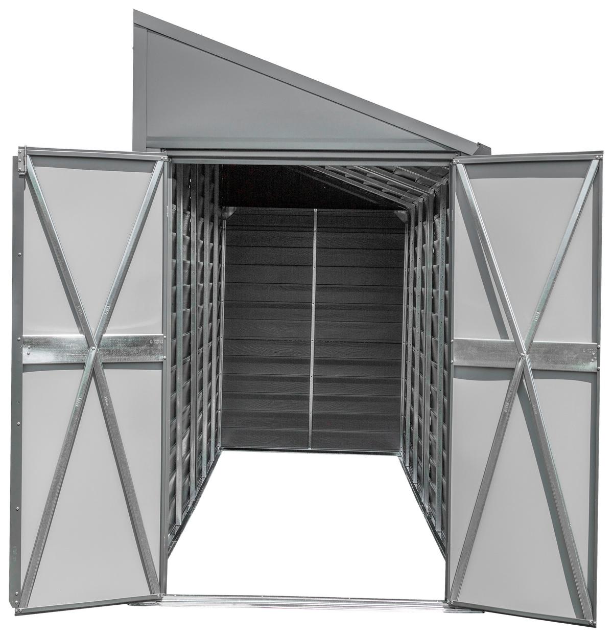 Gerätehaus Mit Pultdach 295x208x124 Cm - Grau, Basics (295/208/124cm)