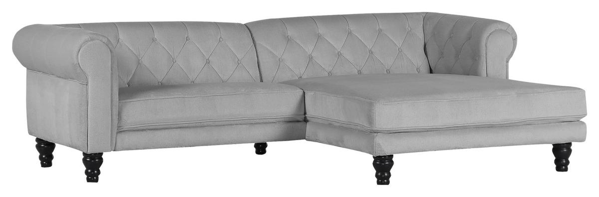 Ecksofa Jonte Grau S: 260x160 cm - Dunkelbraun/Grau, Design, Textil (260/160cm) - MID.YOU