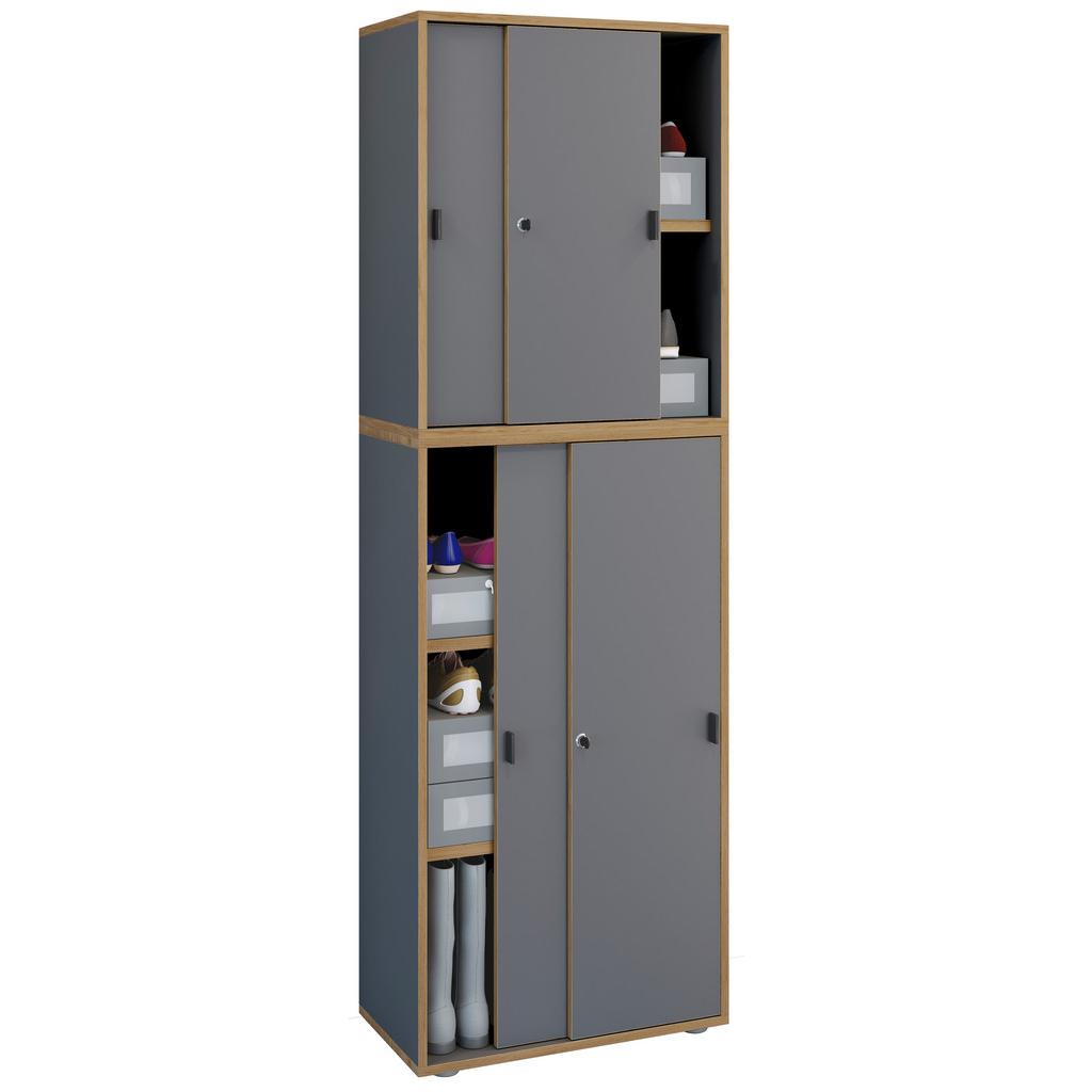 Schuhschrank Salia Anthrazit/honigeiche B: 60 Cm