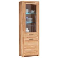 VITRINE Buchefarben, B: 66 cm - Buchefarben, Design, Glas/Holz (66/203/40cm) - MID.YOU