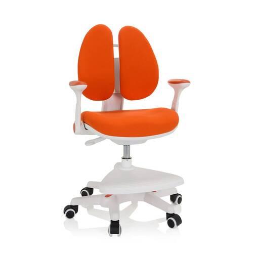Jugenddrehsuthl Kid Wing Orange/Weiß Bis 80 Kg - Orange/Weiß, MODERN, Kunststoff/Textil (56/88/52cm) - MID.YOU