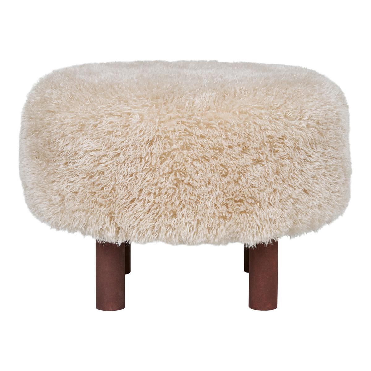 Hocker Inverness Hellbraun, B/H/T: 50x36x50cm - Basics (50/36/50cm)