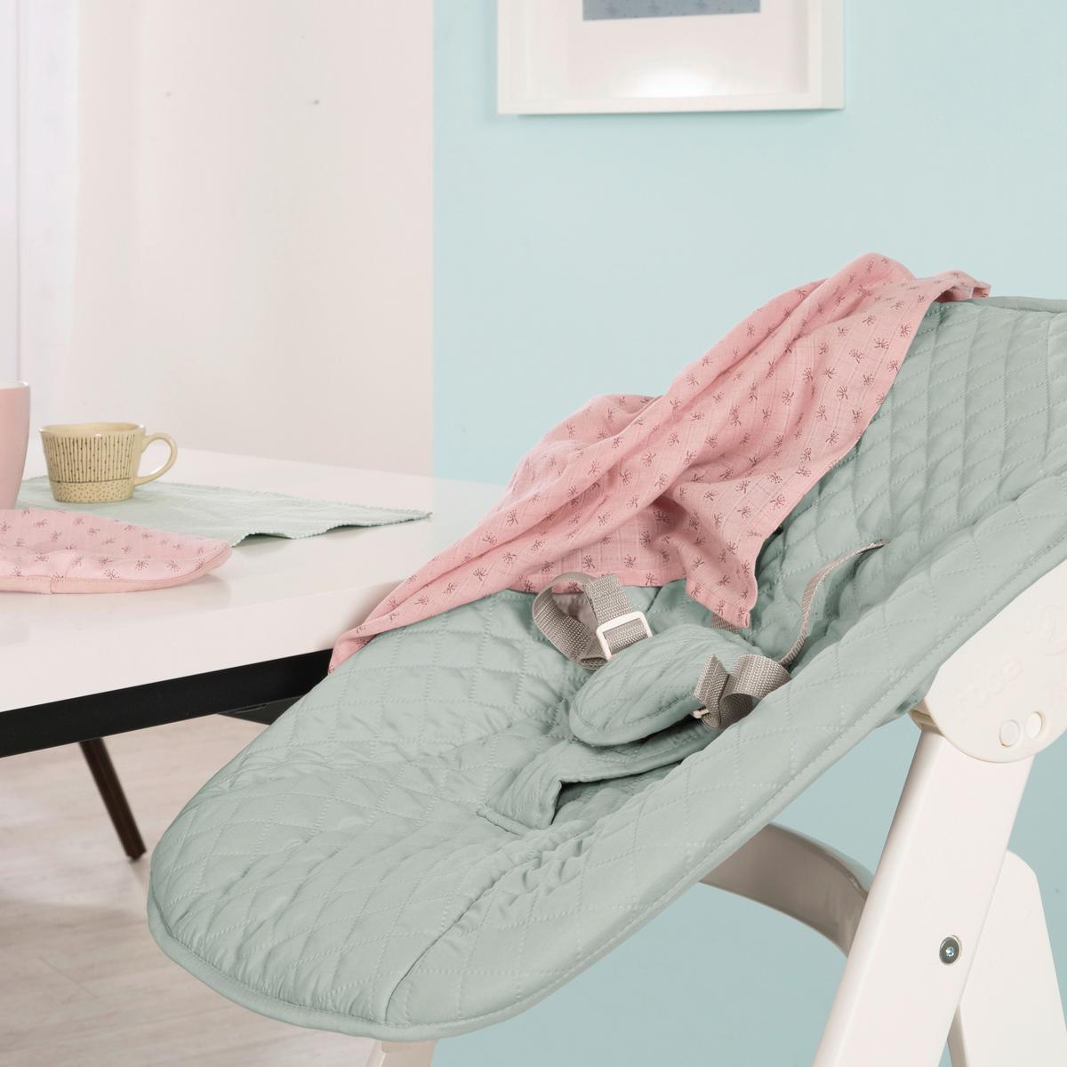 Hochstuhl Weiß/pastellgrün Mit Sitz/liegefunktion - Pastellgrün/Weiß, Basics, Holzwerkstoff/Textil (46/94/66,5cm) - Roba