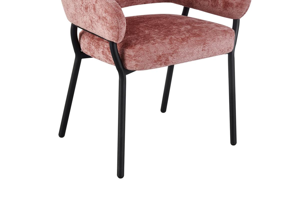 Armlehnstuhl Nova Mikrofaser Braun, B: 60 cm - Pink/Schwarz, KONVENTIONELL, Holz/Textil (60/80/62cm) - MID.YOU