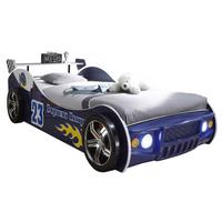 Autobett Energy Rennwagen 90x200 cm Blau + Beleuchtung - Blau, Basics, Holzwerkstoff (90/200cm)