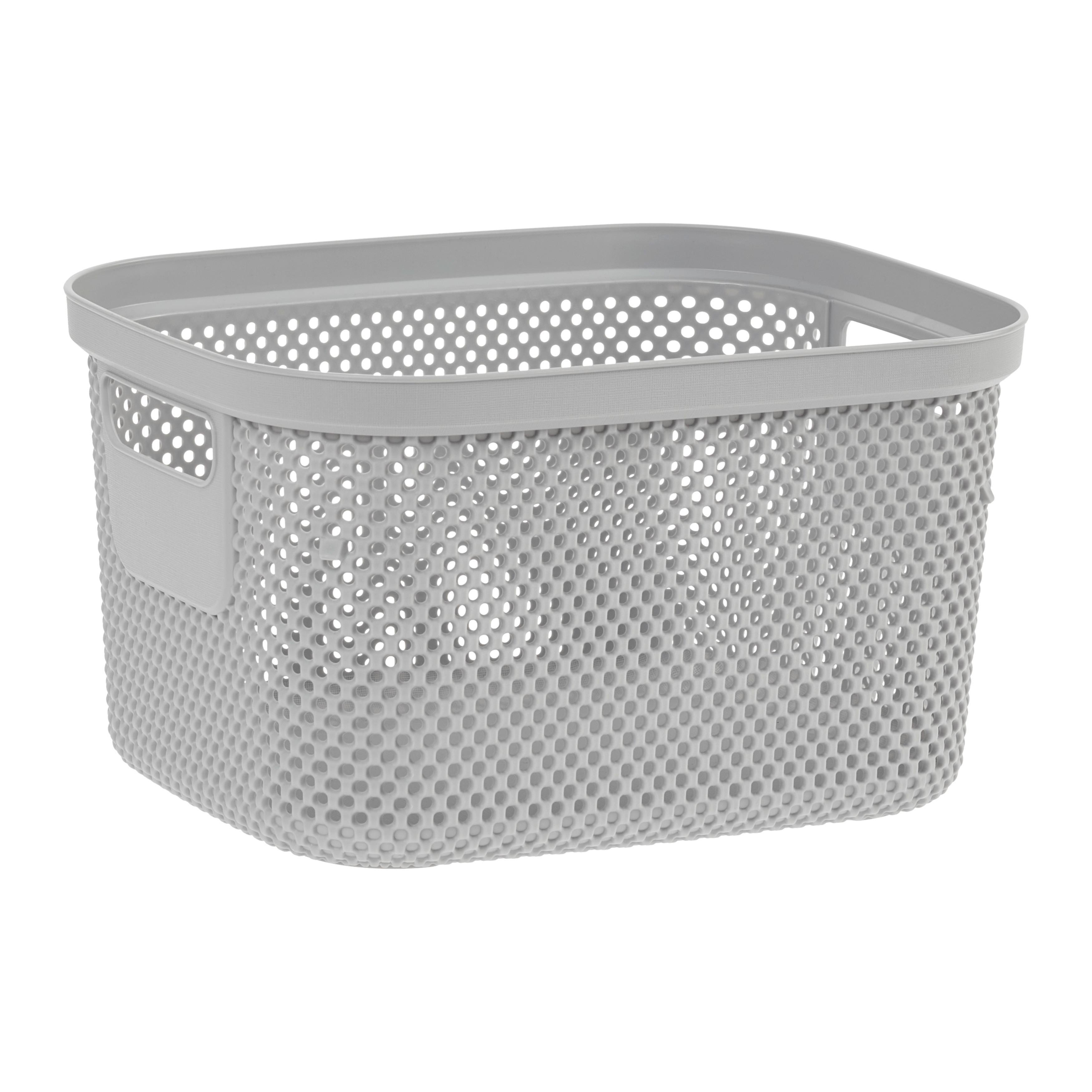 ÚLOŽNÝ KOŠÍK STINE -M- CA. 6L - sivá, Modern, plast (27/21,5/15cm)