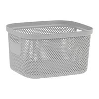 KOŠÍK NA DROBNOSTI STINE -M- CA. 6L - šedá, Moderní, plast (27/21,5/15cm)