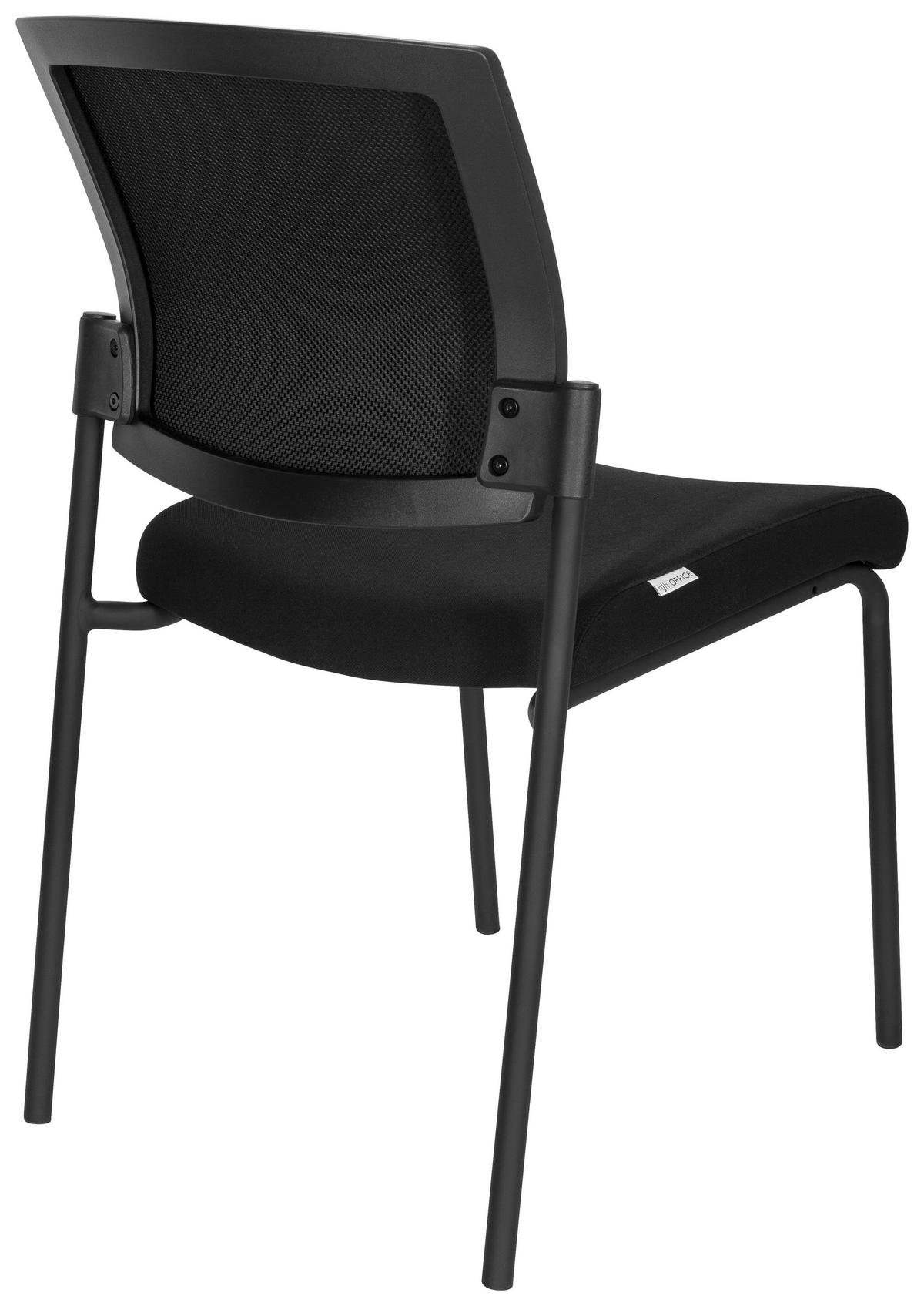 Besucherstuhl K9 V Pro Schwarz - Schwarz, MODERN, Textil/Metall (48/90/58cm) - MID.YOU