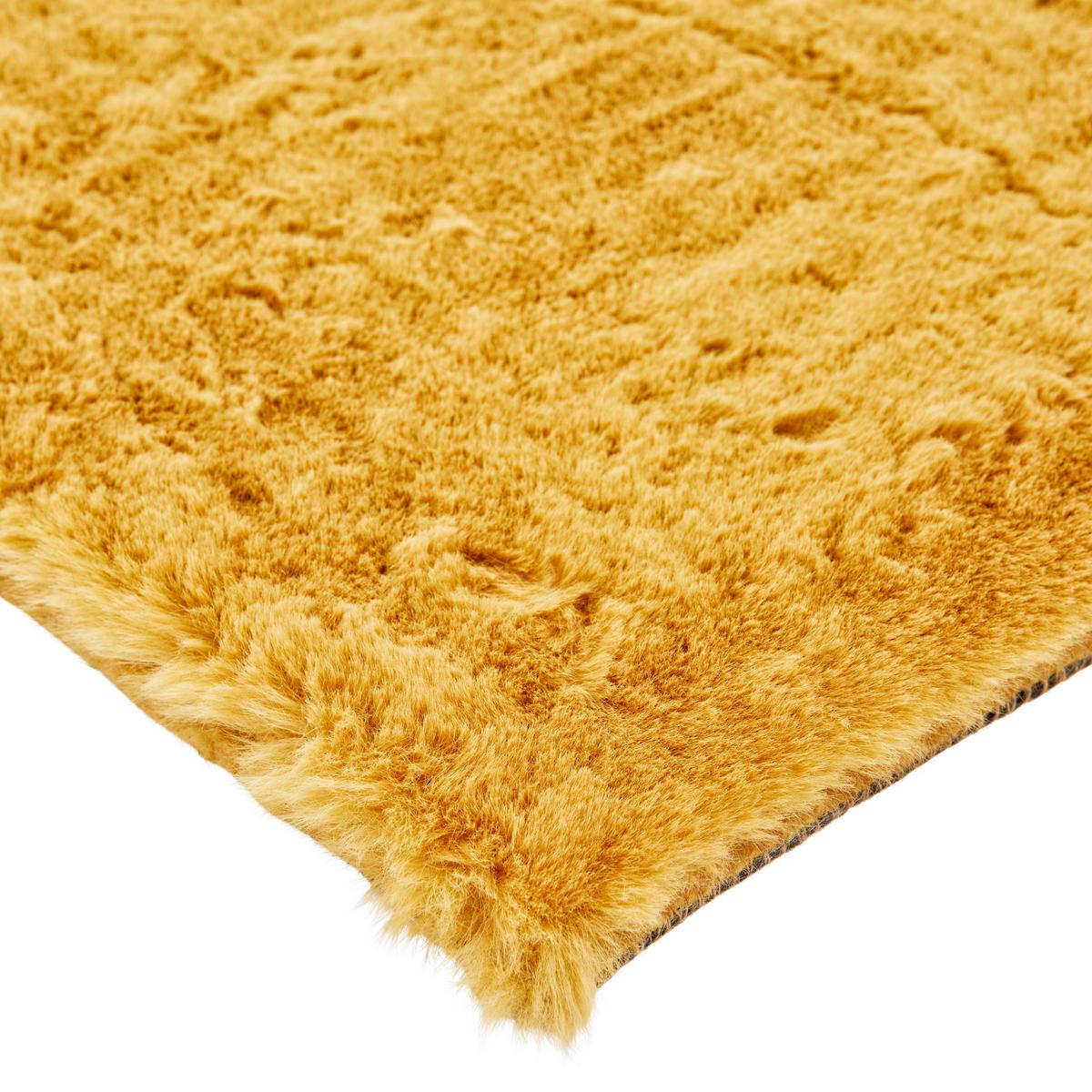 UMELÁ KOŽUŠINA Caroline 3, 160/220cm, žltá - kari žltá, textil (160/220cm) - Mömax