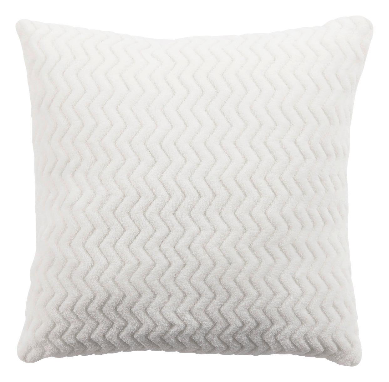 Zierkissen Talisha 40x40 Cm Polyester Weiß Mit Zipp - Weiß, MODERN, Textil (40/40cm) - Luca Bessoni
