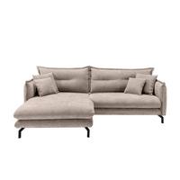 Ecksofa Lava Beige S: 150 X180cm - Beige/Schwarz, Design, Textil (180/255cm) - Livetastic