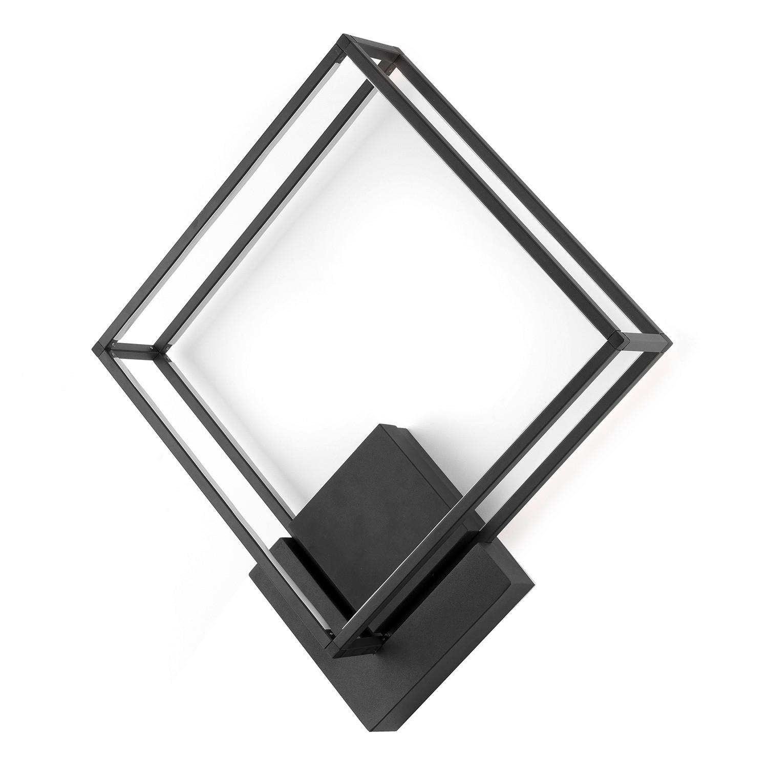 LED-Deckenleuchte 5002/Plmn - Schwarz, Design, Metall (45/45/13cm)