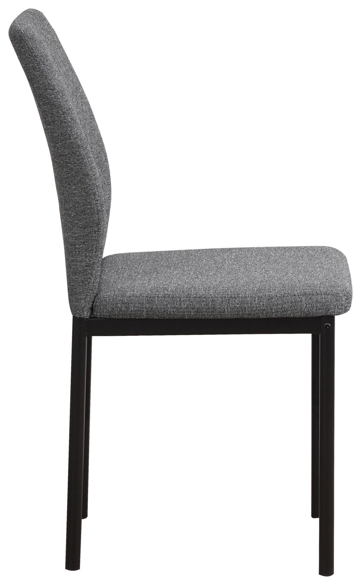 Židle MIA -CENOVÝ TRHÁK- - šedá/černá, Basics, kov/textil (44/90/56cm) - Based