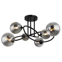 LED-Deckenleuchte 56133-6d - Schwarz, Design, Glas/Metall (62/59/35cm) - Globo