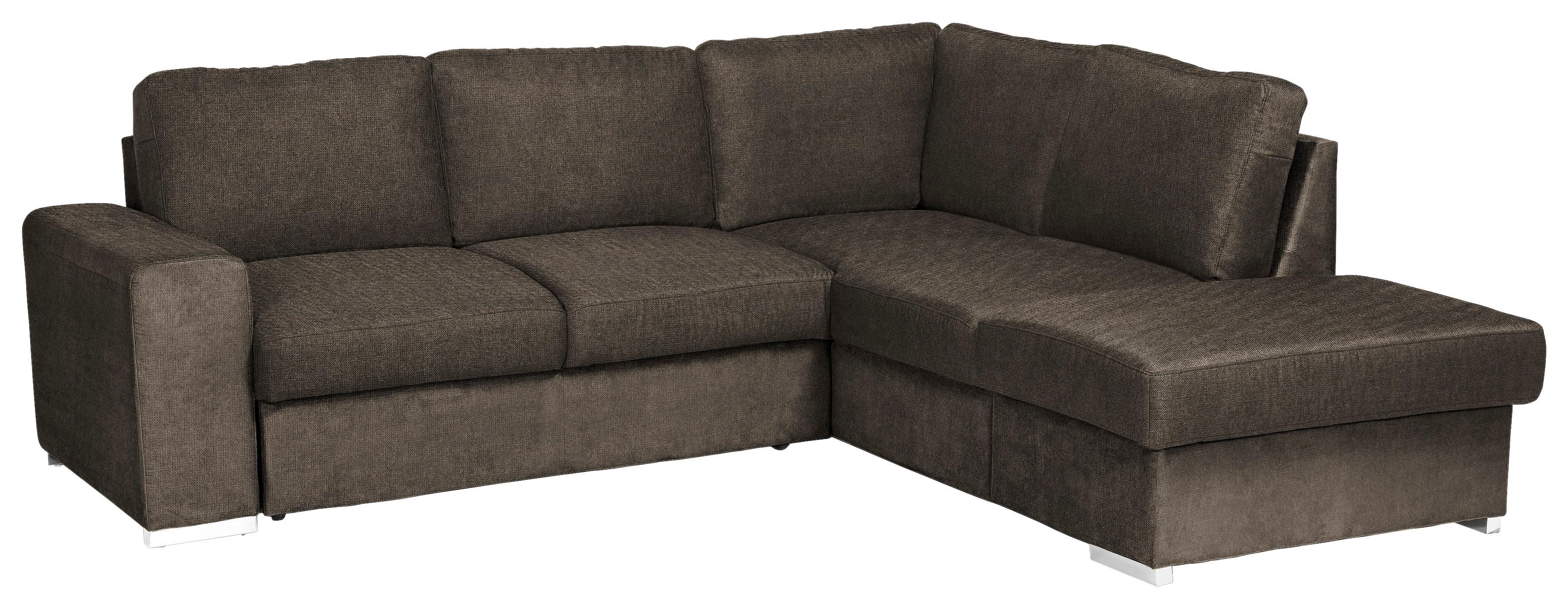 Ecksofa mit Schlaffunktion Eddi inkl. Bettkasten Dunkelbraun