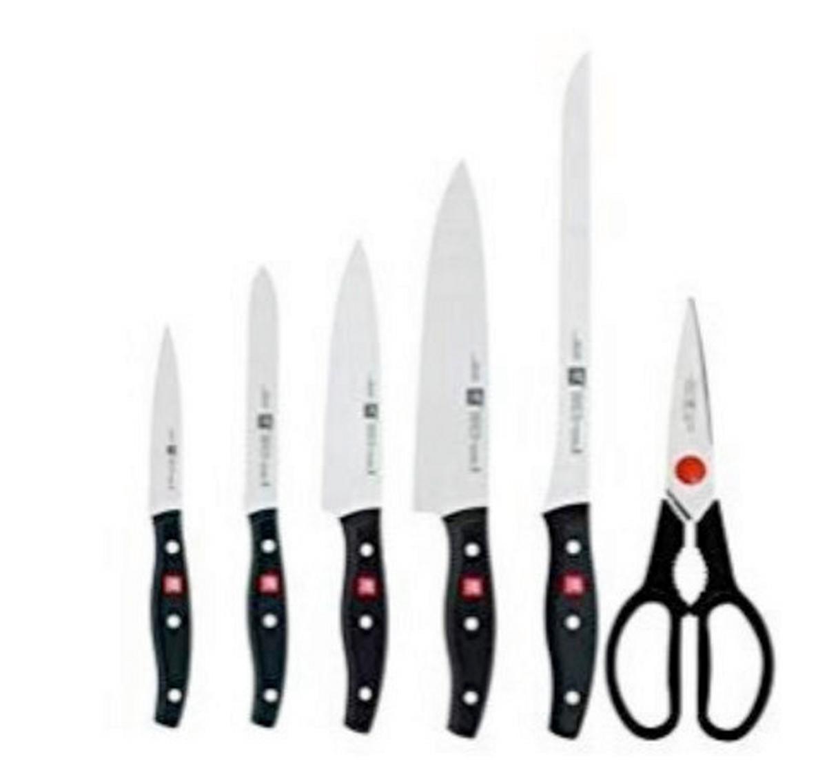 Messerset Zwilling Twin Pollux - Edelstahlfarben/Schwarz, Basics (41/11/5cm) - Zwilling