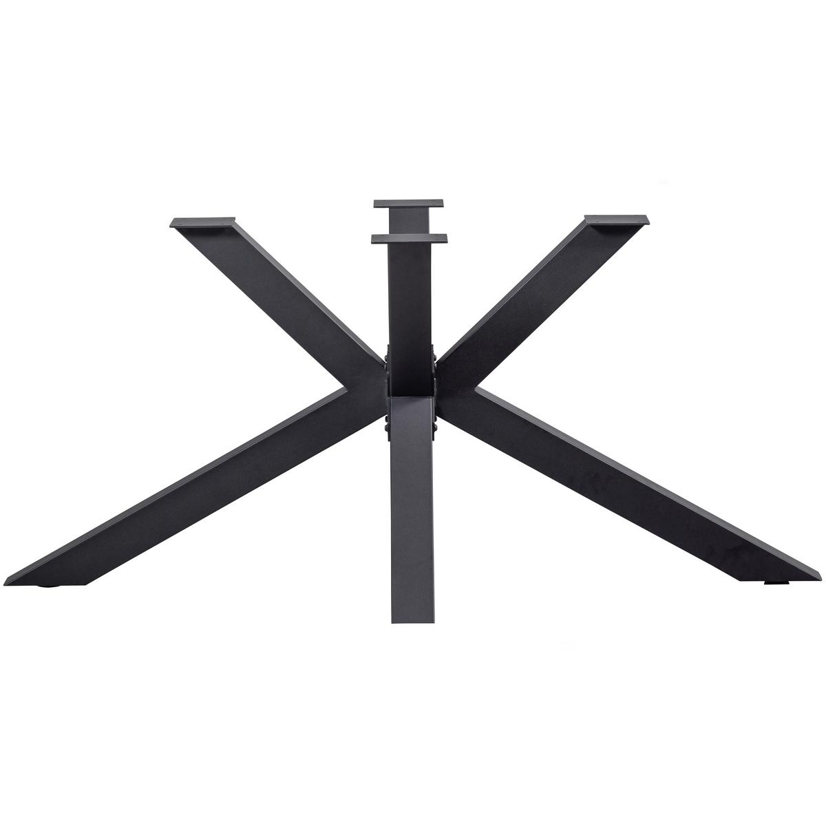 TISCHGESTELL Tablo Schwarz B: 159cm - Schwarz, MODERN, Metall (159/72/77cm) - Livetastic